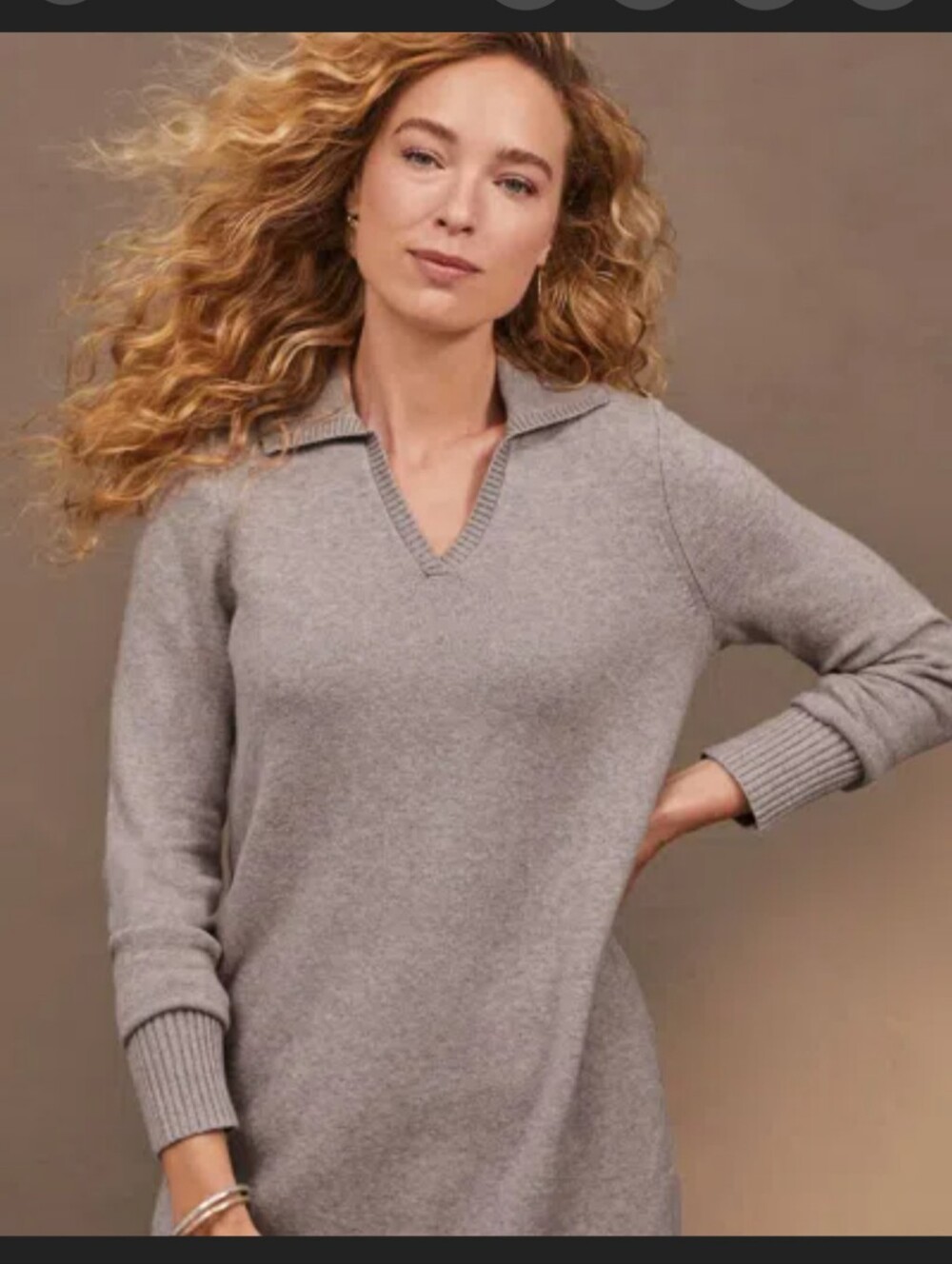 Pure Jill Collar Sweater Tunic